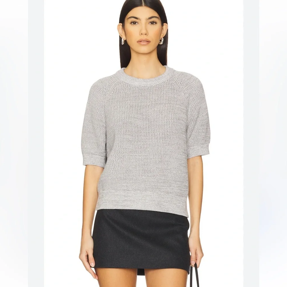 WHITE+WARREN CLASSIC LUXURY ORGANIC COTTON GREY MARL CREWNECK SWEATER SIZE MED - Picture 11 of 11